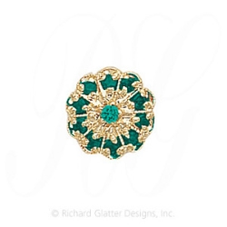 GS037 E - 14 Karat Gold Emerald Slide 